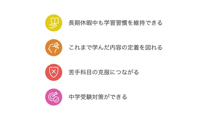 小学生が夏期講習を受講する4つのメリット